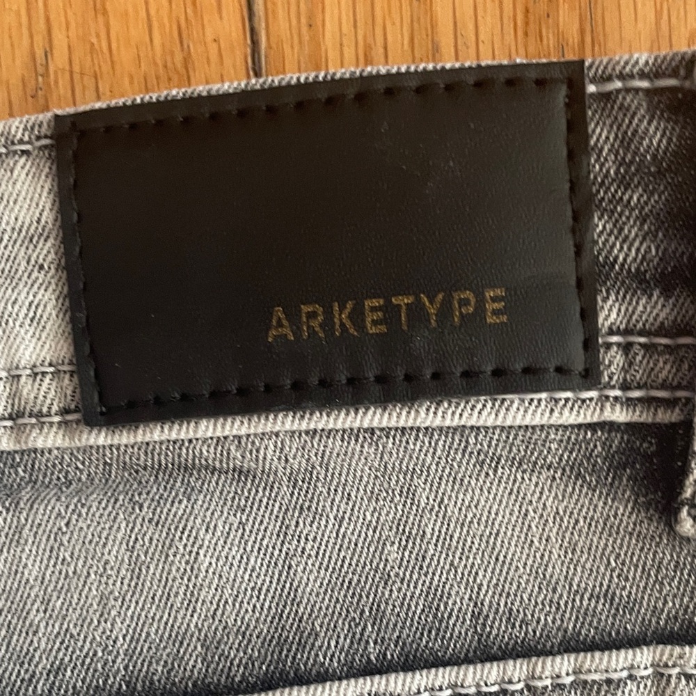 Arket Distressed Straight Leg Jeans - Light Blue - Picture 5 of 7
